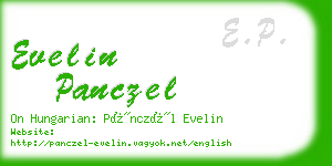 evelin panczel business card